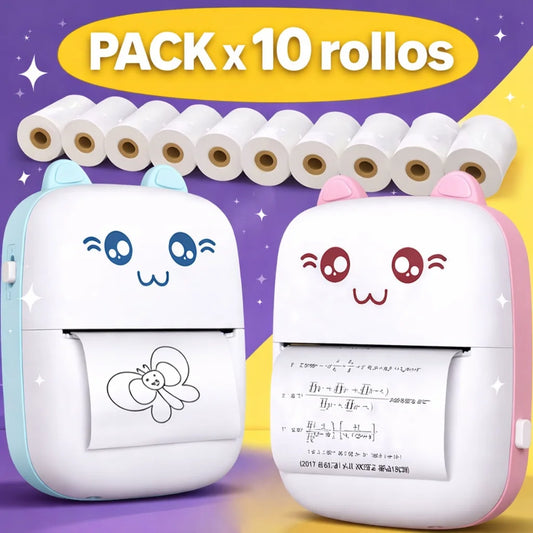 Mini Impresora Pack 10 Rollos